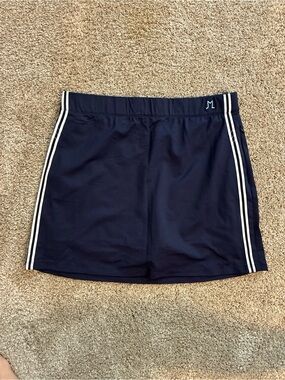 NWT J. McLaughlin Navy Athletic Skirt short with White Side Stripes